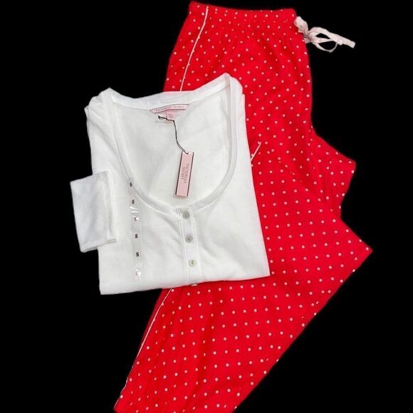 Victoria’s Secret Flannel pants Henley top pajama - Picture 7 of 7